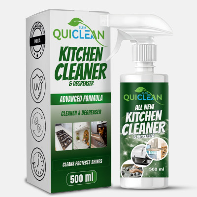 QUICLEAN All New Kitchen Cleaner & Degreaser Spray 500 ML Kitchen Cleaner(500 ml)