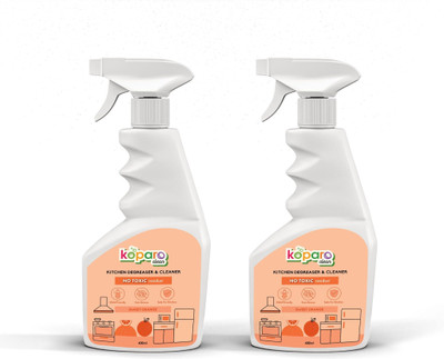 Koparo Kitchen Cleaner, Degreaser - Safe for Chimney, Stove Tops, Countertops Kitchen Cleaner(400 ml, Pack of 2)