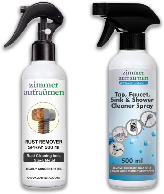 zimmer aufraumen Rust Remover Spray + Tap Cleaner Combo(500ml) Kitchen Cleaner(1 L, Pack of 2)