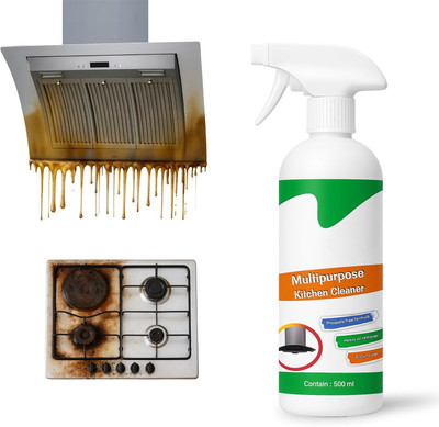 AHKIS Kitchen Cleaner Spray for Oil & Grease Stain Remover, All Surface Non-Toxic Kitchen Cleaner(500 ml)