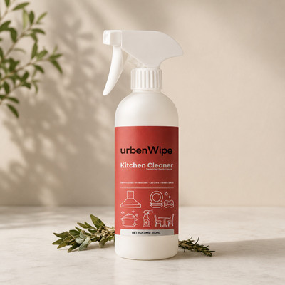 urben Wipe Kitchen Surface & Chimney Cleaner Spray Powerful Grease Remover Kitchen Cleaner Kitchen Cleaner(500 ml)