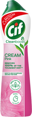 Cif Multi Purpose Cream Surface Cleaner | Micro Crystals & Pink Flowers 500ml Kitchen Cleaner(500 ml)