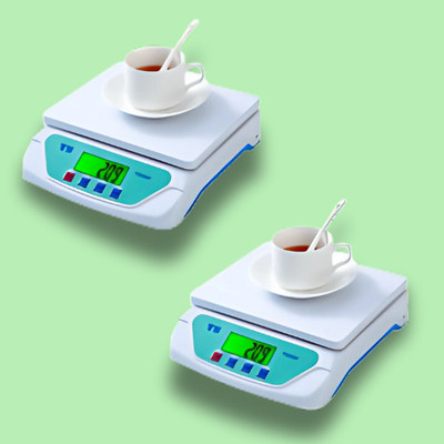 Cospex Pack of 2 TS500 Compact Scales High-Precision Portable Digital Weighing for Home Digital Kitchen Timer
