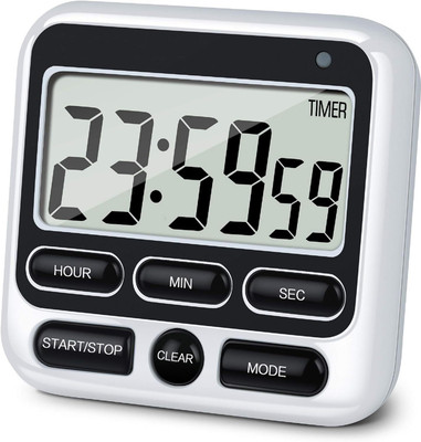 SDYAL Digital Kitchen Timer 24 Hour Clock & Alarm, Function Count Up & Count Down Digital Kitchen Timer