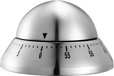 HomeHunt Kitchen Timer Reminder Cute, Stainless Steel Mechanical Visual Countdown Alarm Analog Kitchen Timer
