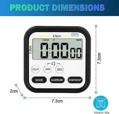 MFD Digital Display Magnetic Retractable Stand Loud Alarm Digital Kitchen Timer