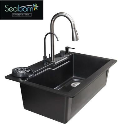 Seaborn Quartz Kitchen Sink, Quartz Single Bowl Kitchen Sinks, Kitchen Sink Digital Kitchen Timer