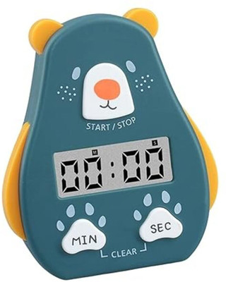 GrihaGlow Cute Cartoon Digital Timer Magnetic Backing Digital Countdown Timer (Dark Blue) Digital Kitchen Timer