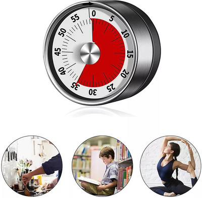 Dwiza Enterprise Kitchen Timer Magnetic,Visual Timer for Kids,60-Minute Timer with Loud Alarm Analog Kitchen Timer
