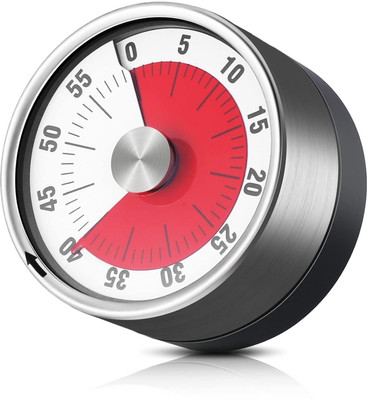 KVVTRADES Kitchen Timer with Magnetic Backing for Cooking, Teaching, Meeting, Working Analog Kitchen Timer