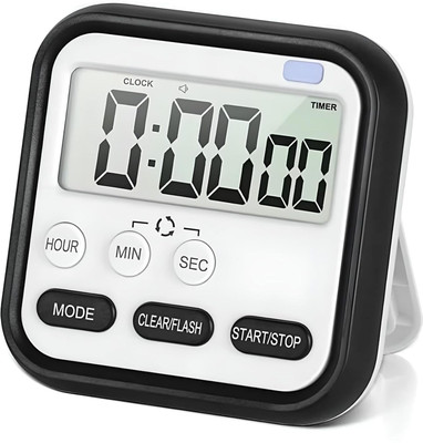 FLOXIT electronic Alarm Clock Timer with Flashing Light Multiuse Timer Digital Kitchen Timer