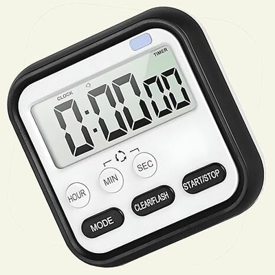ARQIVO Magnetic TimerDigital Countdown Timer with Clock for Cooking. Analog Kitchen Timer