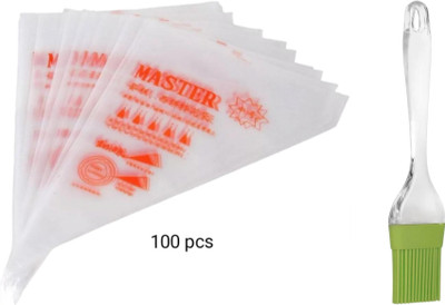 Niyara Enterprise Kitchen tools 100 PCs Piping bag Icing bag and Pastry brush combo Kitchen Tool Set(Brush, Baking Tools)