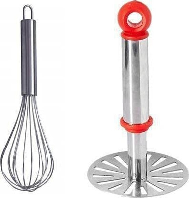 DDecora 2 pc Kitchen Tool Set(Whisk, Masher)