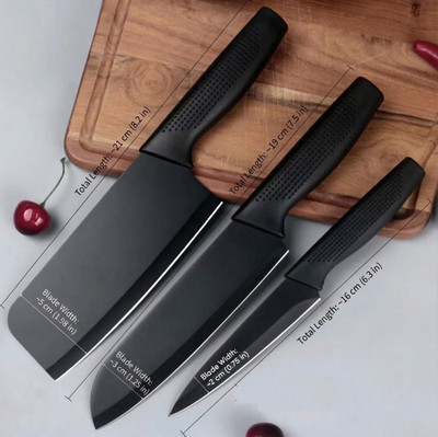 CAZINA Carbon Steel Knife Set(Pack of 3)