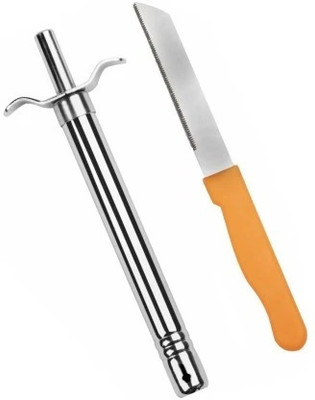 Greenchef Stainless Steel Kitchen Gas lighter with Knife - Yukthi Steel Gas Lighter(Orange, Pack of 2)