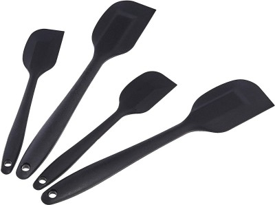 Baskety Silicone Cooking Utensils for Cooking and Mixing Kitchen Tool Set(Black, Spatula)