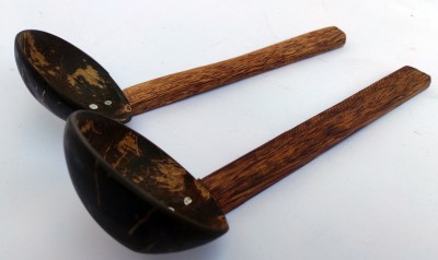 Devaa Coconut ladle, chiratta kayil , Wooden Thavi, Coconut Shell ladle, Thavi small 2 Kitchen Tool Set(Brown, Ladle)