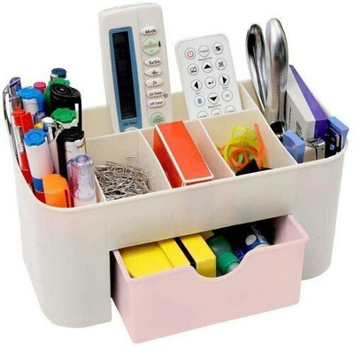 MOOZICO 7 Compartments Plastic Pen,Pencil(Multicolor)
