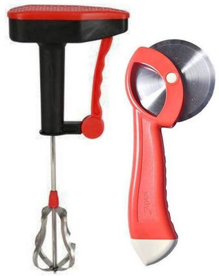 HighClaire Smart Kitchen Combo of Pizza Sandwich Cutter with Power Free Hand Blender Mixer Kitchen Tool Set(Multicolor, Blender, Cutter)