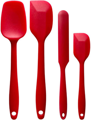 Besillia Silicone Spatula for Non Stick Cookware for Baking Kitchen Tool Set(Red, Spatula)