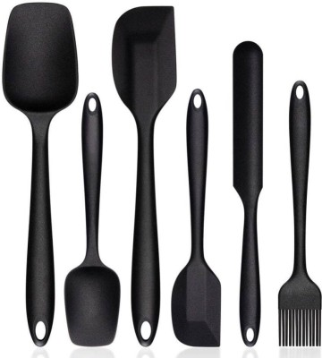 VAGHANI ENTERPRISE Silicone Non Stick Black Spatula Set Of 6Pcs Non-Stick Spatula(Pack of 1)