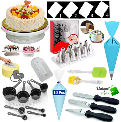 Unique Impex cake baking set combo . Kitchen Tool Set(Multicolor, Baking Tools, Brush, Spatula)