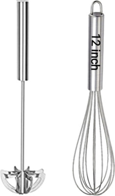 Niyara Enterprise Big Push and swing manual hand blender and Whisk Whisker Beater combo Kitchen Tool Set(Whisk, Blender)