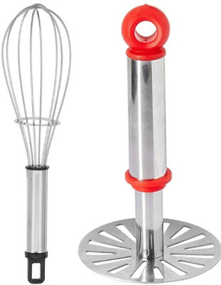 Jam Whisk।Balloon Whisk।Potato Masher। Masher।Hand Masher । Egg Mixer Kitchen Tool Set(Multicolor, Masher)