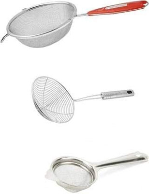 SKYGOLD ‎Strainer Deep Fry_1 Strainer(Silver Pack of 3)