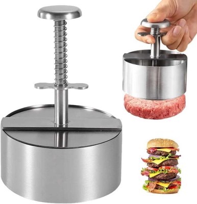 SANCORP Burger Press Machine Grill Patty Maker 304 Stainless Steel Hamburger Patty Maker Kitchen Tool Set(Silver, Baking Tools)