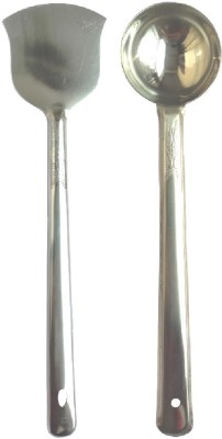 IMREX (Set of 2) (32 cm long) Kitchen Tool Set(Stainless Steel, Ladle, Spatula)