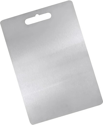 CHEFORRA Stainless Steel Cutting Board/ Chopping Board I Vegetable & Fruit Cutter I Kitchen Tool Set(Silver, Cutting Board)