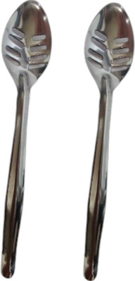 Dynore Steel Serving set Spoon silver pack of 2_New 57 Kitchen Tool Set(Silver, Spatula)