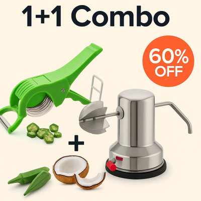 Doctrade Doctrade Smart Slice & Scrape Set Kitchen Tool Set(Green, STEEL, Cutter, Slicer, Masher, Roaster, Scooper, Peeler, Blender, Crusher)