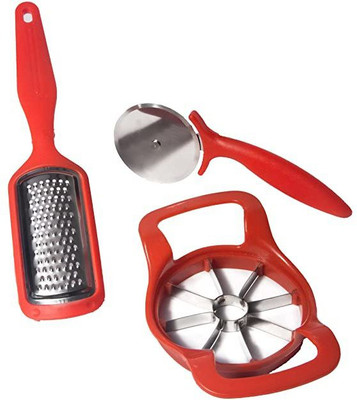 WokHouse combo of kitchen tools of cheese grater with pizza cutter and apple slicer Kitchen Tool Set(Cutter, Grater, Slicer)