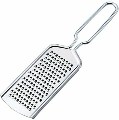 GangaStore Stainless Steel Cheese, Ginger, Garlic, Nutmeg & Chocolate Grater (Silver, Medium) (Pack of 1) Coconut Grater(1 chopper)