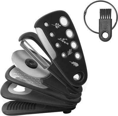 Vinishq 6-in-1 Stainless Steel Kitchen Gadge|Multi-Function Cooking Tools Kitchen Tool Set(Silver, Black, Brush, Crusher, Chopper, Grater, Knife, Peeler, Rolling Pin, Opener)