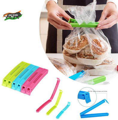 DEVIN 3 Different Size Small/Medium/Large Plastic Plastic Food Packet Sealing Clip(Set of 18, Multicolor)