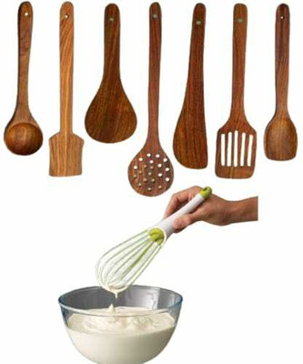 PURCHAZE24X7 PT403 Wooden Spatula(Pack of 8)