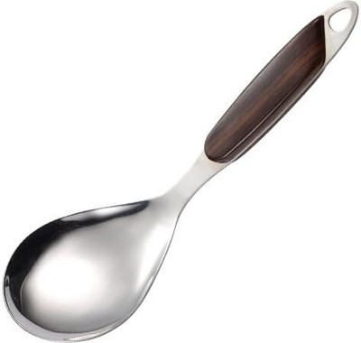 PERMAFROST Serving Spoons Cooking Spoon with Heat Resistant Plastic Handle,Spoon Set Stainless Steel Serving Spoon(Pack of 1)