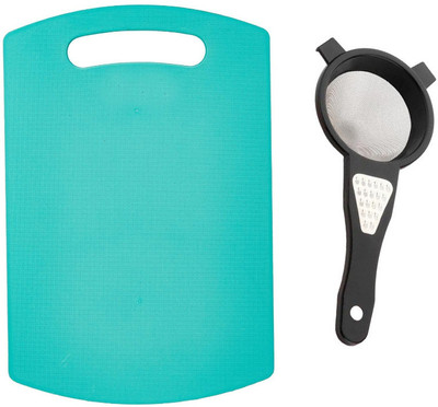 OMORTEX With 2 in 1 Multiuse Strainer-Greater (Pack Of 2) Kitchen Tool Set(Cutting Board, Strainer)