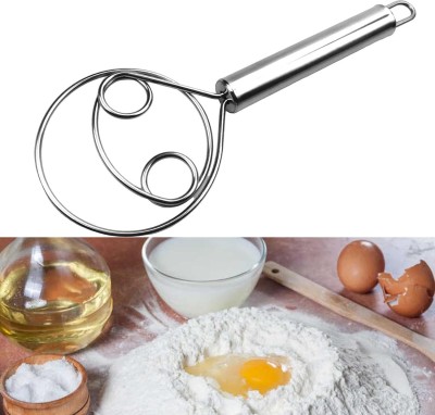 RBGIIT Non-Stick Dough Mixer with Hanging Hole for Egg Beater Cakes Baking for Home K06 Stainless Steel Coil Whisk