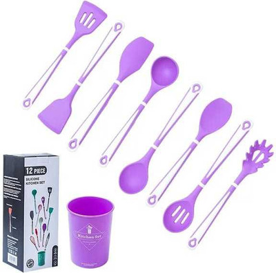 SKYTONE Flexible Non Toxic Silicon Cookware Tools Kitchen Tool Set(Purple, Baking Tools)