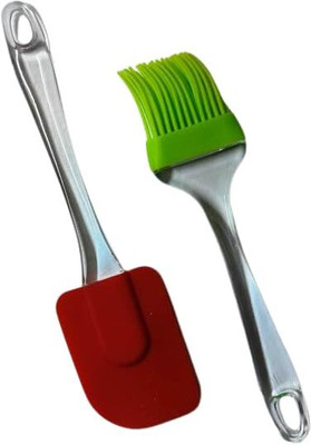 rabison Non-Sticky Spatula and Basting Brush (Oil Brush) Reusable Kitchen Set Turkey Kitchen Tool Set(Multicolor, Brush)