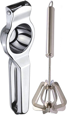 OC9 Stainless Steel Lemon Sequeezer & Mathani Kitchen Tool Set(Silver, Juicer, Blender)
