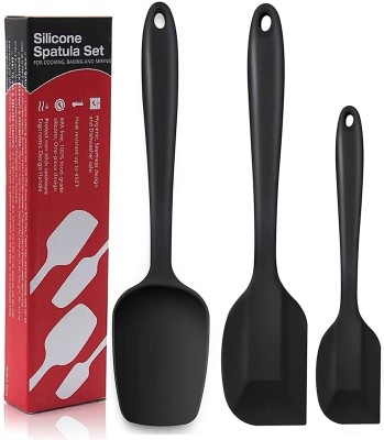 Besillia Heat-Resistant Pro-Grad, BPA Free,Seamless Design, Non-Stick Kitchen Tool Set(Black, Spatula)