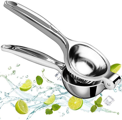 CTC Steel Stainless Steel Finish Heavy Quality Lemon Squeezer With Comfortable Handle Hand Juicer(Steel)