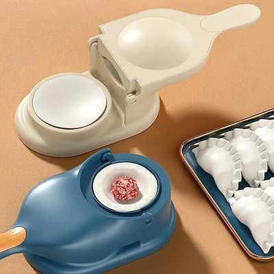 STELITE 2 in 1 Dumplings Making Tool/Machine| Momos Maker Tools Kitchen Tool Set(Blue, Baking Tools)