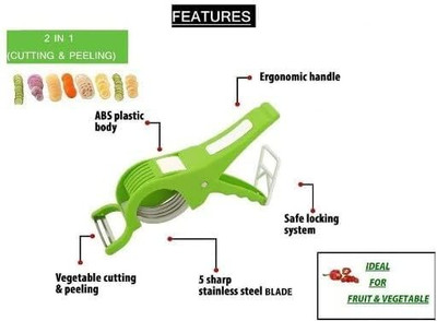 trines enterprises 2 in 1 Vegetable & Fruit Multi Cutter & Peeler Vegetable & Fruit Chopper(1 CHOPPER)